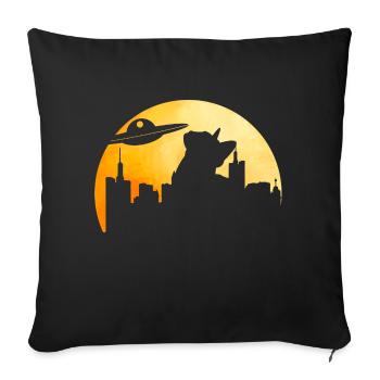 Alien Alien Cat - Sofa pillowcase 17,3'' x 17,3'' (45 x 45 cm) - black - Front