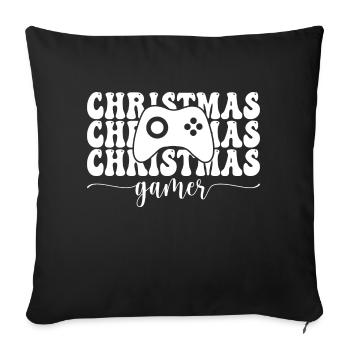 Xmas Gamer - Sofa pillowcase 17,3'' x 17,3'' (45 x 45 cm) - black - Front