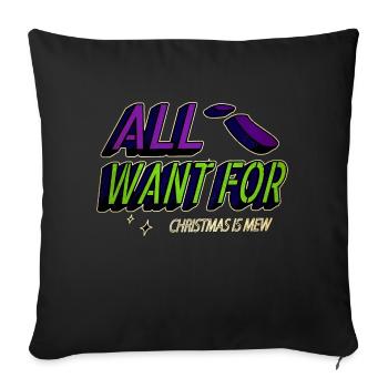 Citation drôle Animal dinosaure amant bande dessinée Noël - Housse de coussin décorative 45 x 45 cm - noir - Devant