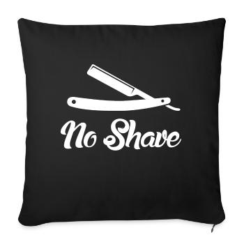 no shave blanc - Housse de coussin décorative 45 x 45 cm - noir - Devant