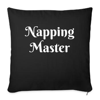 Napping Master - Sofa pillowcase 17,3'' x 17,3'' (45 x 45 cm) - black - Front
