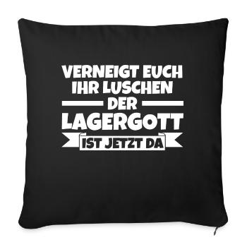 Gabelstapler Staplerfahrer Logistiker Lagerist Lag - Sofakissenbezug 45 x 45 cm - Schwarz - Vorne