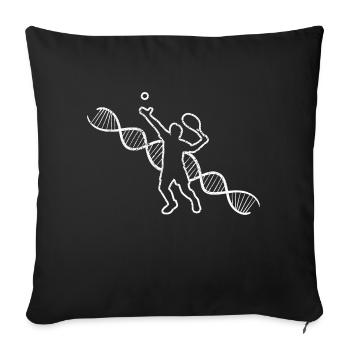 Tennis Club de tennis Joueur de tennis Amateurs de tennis - Housse de coussin décorative 45 x 45 cm - noir - Devant