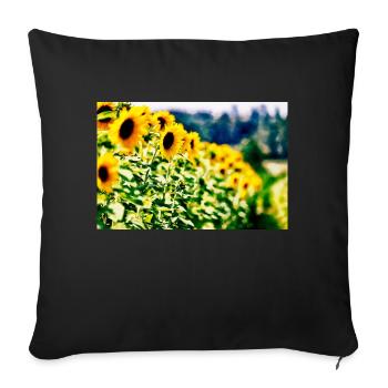 Tournesols - Housse de coussin décorative 45 x 45 cm - noir - Devant
