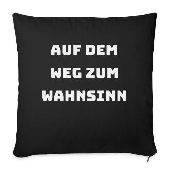 ON THE ROAD TO MADNESS - Sofa pillowcase 17,3'' x 17,3'' (45 x 45 cm) - black - Front