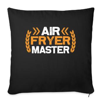 Artisanat culinaire du maître de la friteuse à air - Housse de coussin décorative 45 x 45 cm - noir - Devant