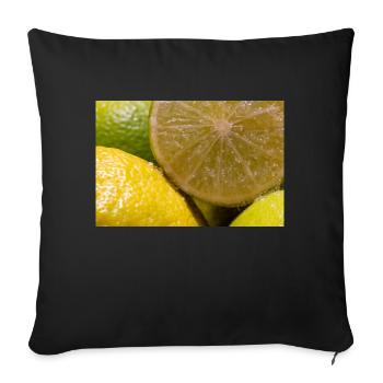 Lime - Sofa pillowcase 17,3'' x 17,3'' (45 x 45 cm) - black - Front