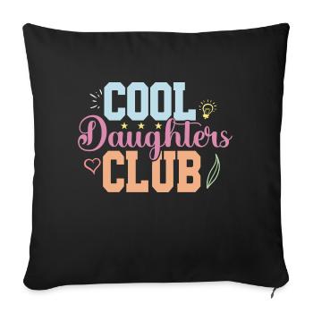Cool Aunts Club Groovy Retro Aunt Mother's Day - Sofa pillowcase 17,3'' x 17,3'' (45 x 45 cm) - black - Front