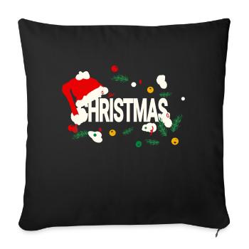 Noël - Housse de coussin décorative 45 x 45 cm - noir - Devant