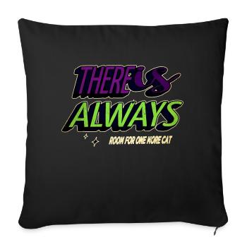 chat collage t-shirts drôle citation bday blague chats - Housse de coussin décorative 45 x 45 cm - noir - Devant