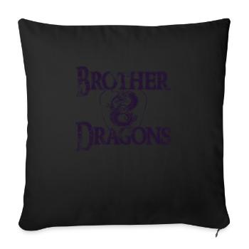 BOD deep purple 23 - Sofa pillowcase 17,3'' x 17,3'' (45 x 45 cm) - black - Front