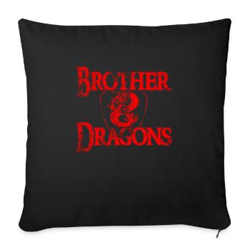 BOD red 23 - Sofa pillowcase 17,3'' x 17,3'' (45 x 45 cm) - black - Front