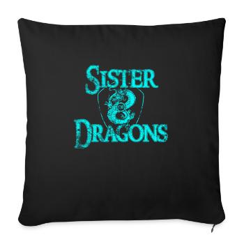 SOD turquoise 23 - Sofa pillowcase 17,3'' x 17,3'' (45 x 45 cm) - black - Front