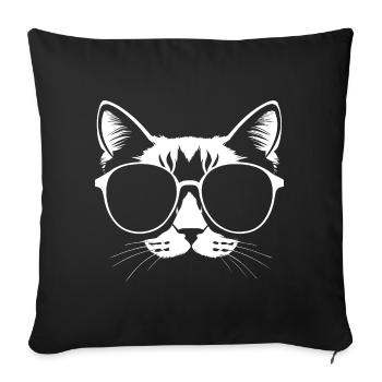 Niedliche Anime Girl Gothic Manga Märchen Sonnenbrille - Sofakissenbezug 45 x 45 cm - Schwarz - Vorne