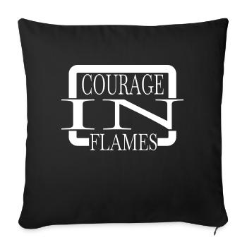 Idée de cadeau d’anniversaire héros pompier cool - Housse de coussin décorative 45 x 45 cm - noir - Devant