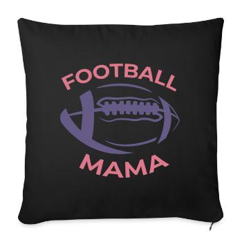 Maman de football - Housse de coussin décorative 45 x 45 cm - noir - Devant