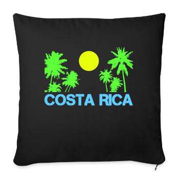 Costa Rica - Sofa pillowcase 17,3'' x 17,3'' (45 x 45 cm) - black - Front