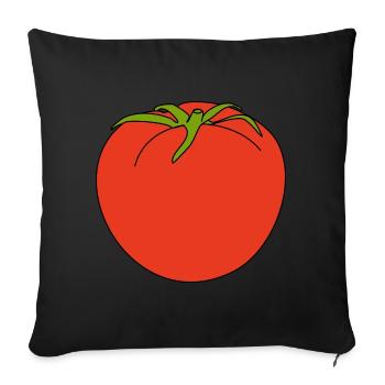 Tomate - Housse de coussin décorative 45 x 45 cm - noir - Devant