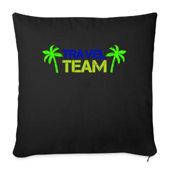 Équipe de voyage - Housse de coussin décorative 45 x 45 cm - noir - Devant