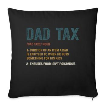 Vintage papa impôt définition hommes drôle fête des pères - Housse de coussin décorative 45 x 45 cm - noir - Devant