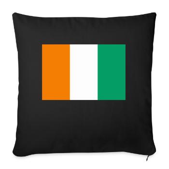 Ivory Coast / Drapeau Côte d’Ivoire - Housse de coussin décorative 45 x 45 cm - noir - Devant