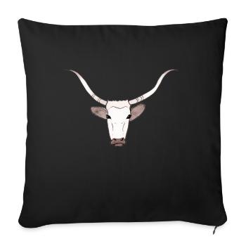 Bull - Sofa pillowcase 17,3'' x 17,3'' (45 x 45 cm) - black - Front