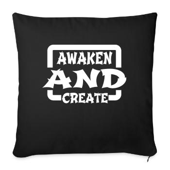 enlightenment experience innovation and progress - Sofa pillowcase 17,3'' x 17,3'' (45 x 45 cm) - black - Front