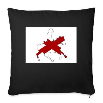 Alabama State Flag Cowboy - Sofa pillowcase 17,3'' x 17,3'' (45 x 45 cm) - black - Front