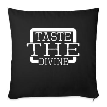 blissful eating sayings birthday present - Sofakissenbezug 45 x 45 cm - Schwarz - Vorne