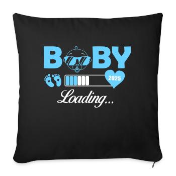 baby loading 2025 - Sofa pillowcase 17,3'' x 17,3'' (45 x 45 cm) - black - Front
