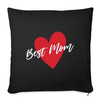 Best Mom - Sofa pillowcase 17,3'' x 17,3'' (45 x 45 cm) - black - Front