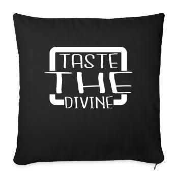 flavor exploration funny sayings - Sofa pillowcase 17,3'' x 17,3'' (45 x 45 cm) - black - Front