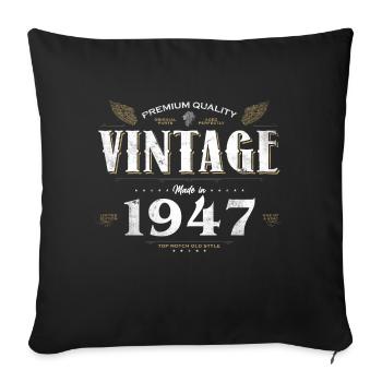 77 Years Old Vintage 1947 Limited Edition 77th - Sofa pillowcase 17,3'' x 17,3'' (45 x 45 cm) - black - Front