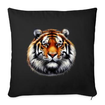Tigre - Housse de coussin décorative 45 x 45 cm - noir - Devant