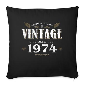 50 Years Old Vintage 1974 Limited Edition 50th - Sofa pillowcase 17,3'' x 17,3'' (45 x 45 cm) - black - Front