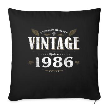 38 Years Old Vintage 1986 Limited Edition 38th - Sofa pillowcase 17,3'' x 17,3'' (45 x 45 cm) - black - Front