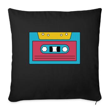 Kassette - Sofakissenbezug 45 x 45 cm - Schwarz - Vorne