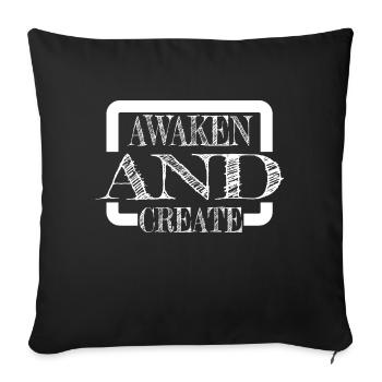 Creative Innovation Inner Enlightenment - Sofa pillowcase 17,3'' x 17,3'' (45 x 45 cm) - black - Front