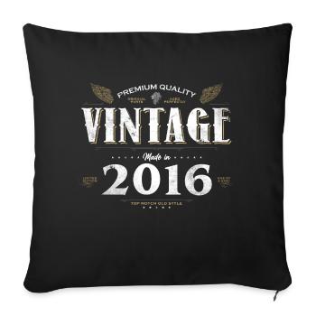 8 Years Old Vintage 2016 Limited Edition 8th - Sofa pillowcase 17,3'' x 17,3'' (45 x 45 cm) - black - Front