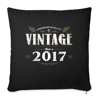 17 Years Old Vintage 2017 Limited Edition 7th - Sofa pillowcase 17,3'' x 17,3'' (45 x 45 cm) - black - Front