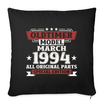 30th Birthday Classic Car March Vintage 1994 - Sofa pillowcase 17,3'' x 17,3'' (45 x 45 cm) - black - Front