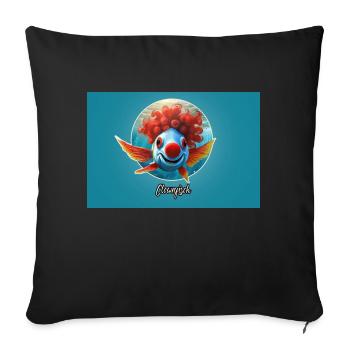 Pun ambiguous german expression - Clownfish - Sofa pillowcase 17,3'' x 17,3'' (45 x 45 cm) - black - Front