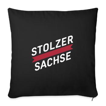 Proud Saxon Saxony Homeland Love Identity - Sofa pillowcase 17,3'' x 17,3'' (45 x 45 cm) - black - Front