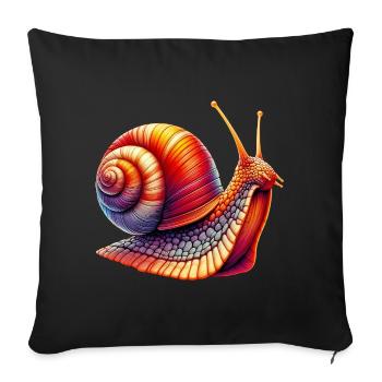 Schnecke - Sofakissenbezug 45 x 45 cm - Schwarz - Vorne