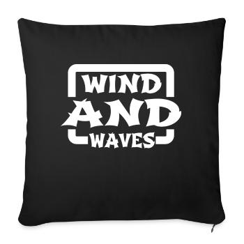 windsurfing present windsurfing tricks - Sofakissenbezug 45 x 45 cm - Schwarz - Vorne