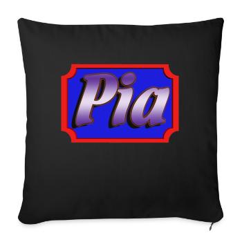 pia2 - Sofa pillowcase 17,3'' x 17,3'' (45 x 45 cm) - black - Front