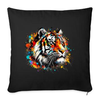 Tigre - Housse de coussin décorative 45 x 45 cm - noir - Devant