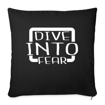 Daring Spirit Joke Adventure Activities - Sofa pillowcase 17,3'' x 17,3'' (45 x 45 cm) - black - Front