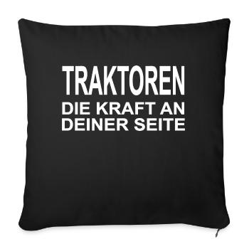 Traktor - Sofakissenbezug 45 x 45 cm - Schwarz - Vorne