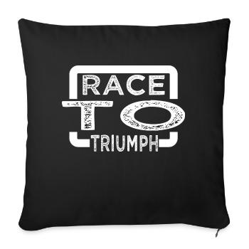 thrilling experiences horse racing tracks - Sofakissenbezug 45 x 45 cm - Schwarz - Vorne
